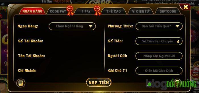 Các phương thức giao dịch được cung cấp