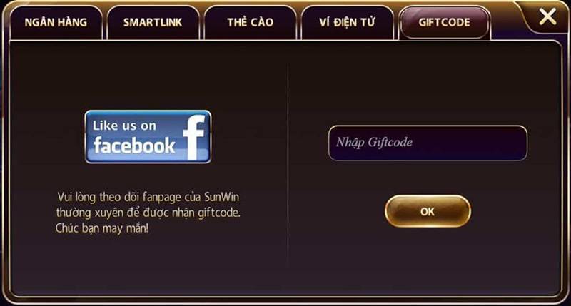 cách nhận giftcode sunwin