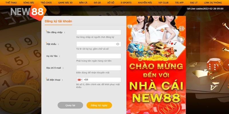 Điều kiện đăng ký New88 chi tiết nhất