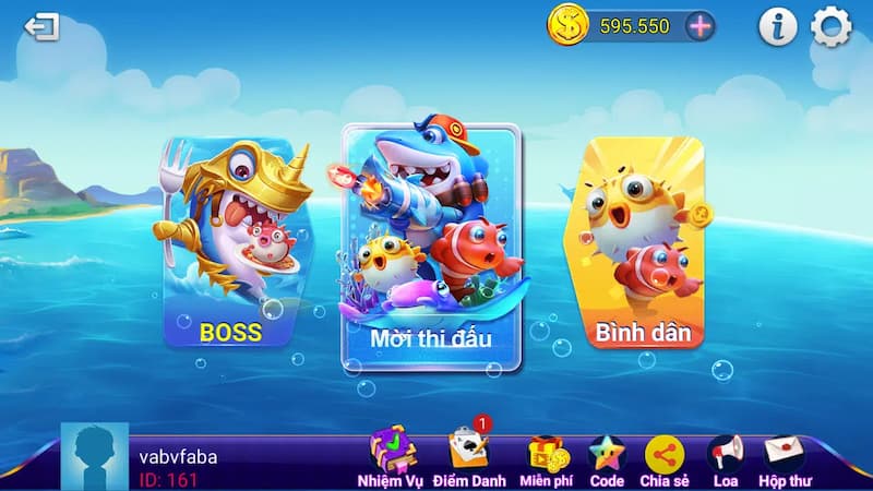 Phòng bắn cá được phân loại thẻ khả năng và mức độ tài chính của người chơi