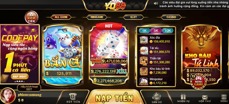 Tốc độ trải nghiệm game ở đây được đánh giá cao từ phía khách hàng