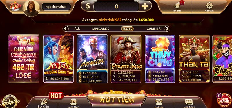 Nhiều tựa slots cuốn hút đang có mặt ở sân chơi đình đám