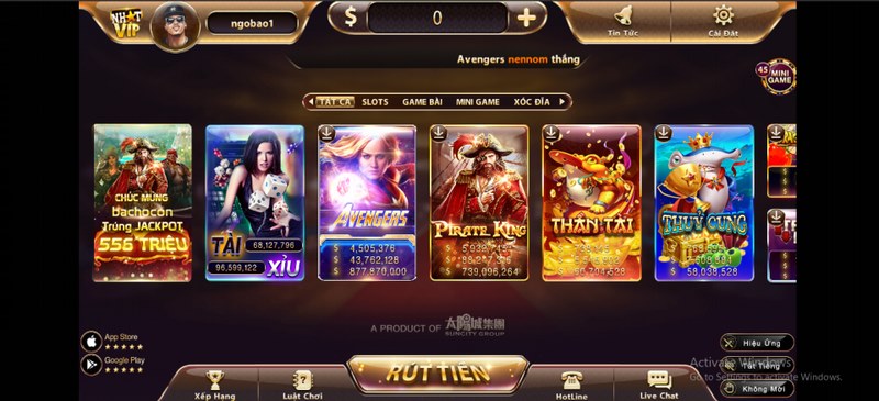 Game quay hũ đổi thưởng có nhiều sản phẩm độc đáo tỷ lệ thưởng cao