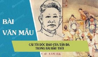 Bài văn phân tích cái tôi độc đáo của Tản Đà trong bài 