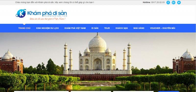 Giao diện website Khamphadisan.com