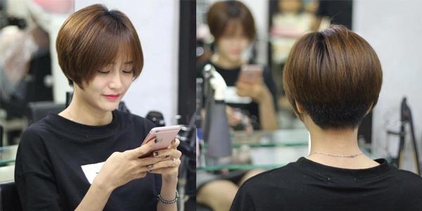 Một mẫu tóc ngắn cá tính ở Amida Hair