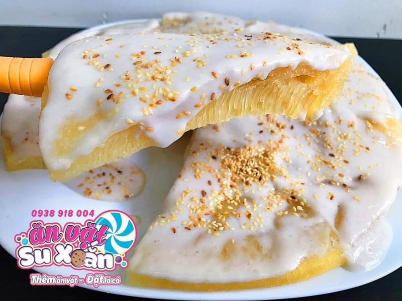 Bánh bò sốt nước cốt dừa
