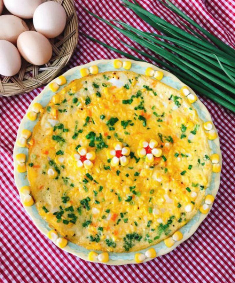 Bánh rán ngô và đậu Hà Lan