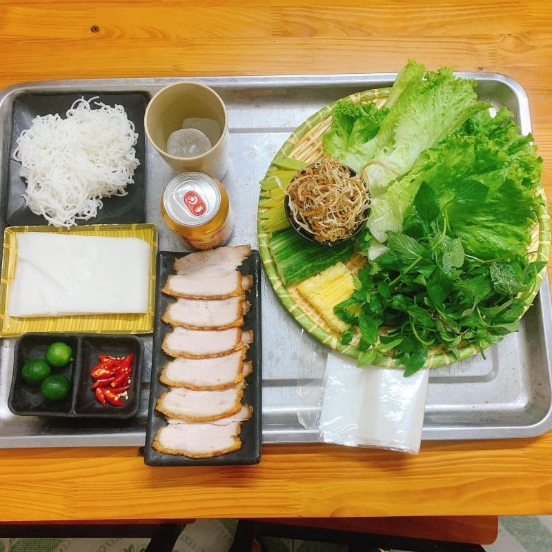 Bánh tráng cuốn thịt heo Quán Tấm