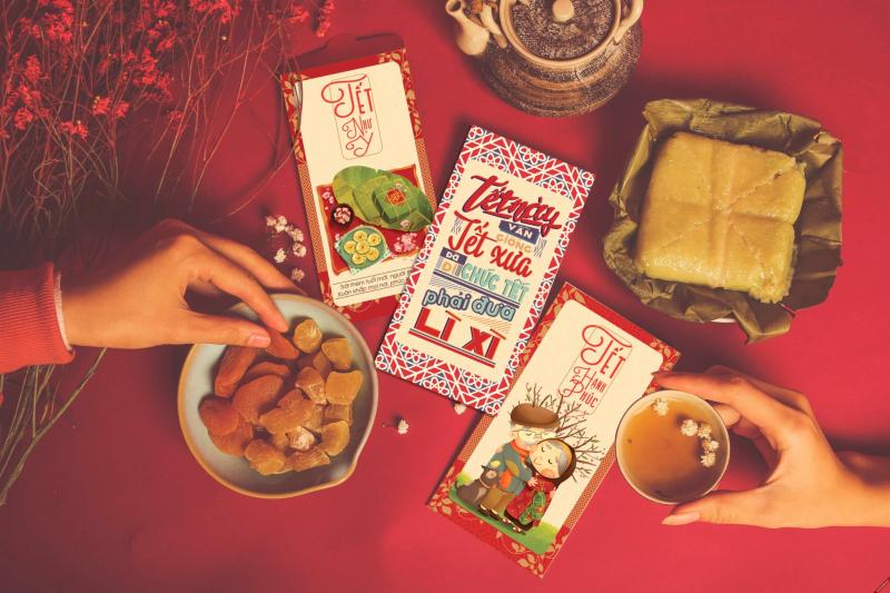 Phong bao lì xì được trang trí khá tinh tế, nhiều loại còn phảng phất hương thơm.