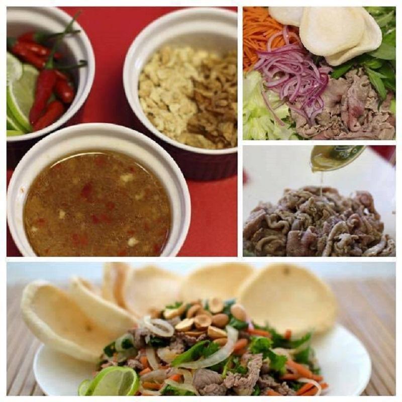 Bò tái chanh hấp dẫn.