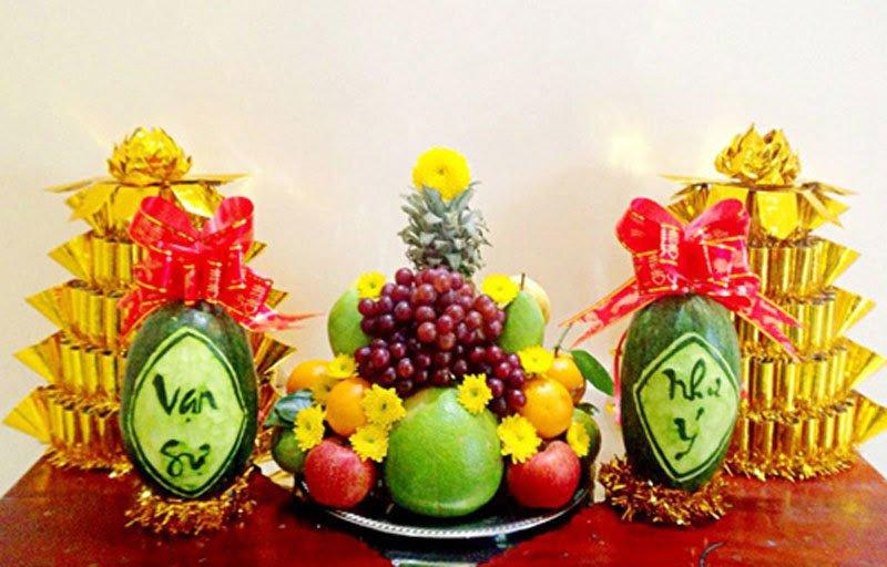 Mâm ngũ quả trong ngày Tết của gia đình Việt