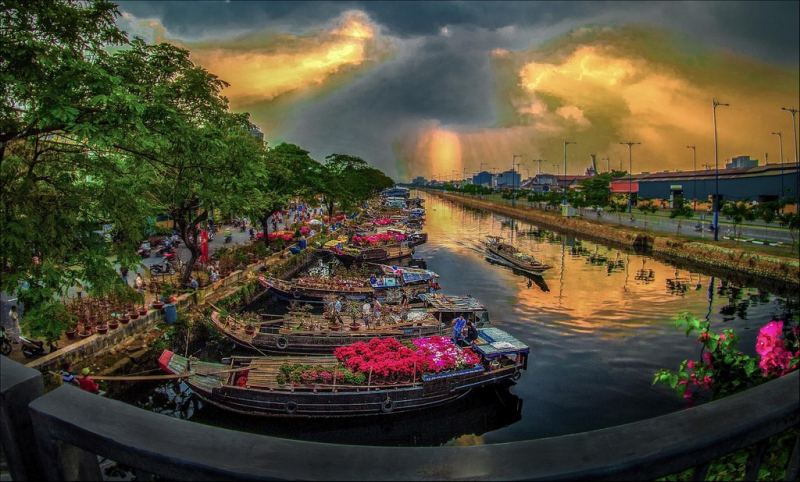 Chợ hoa Bến Bình Đông