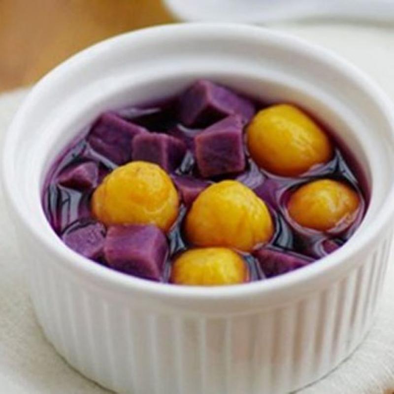 Chè bí ngô khoai lang tím