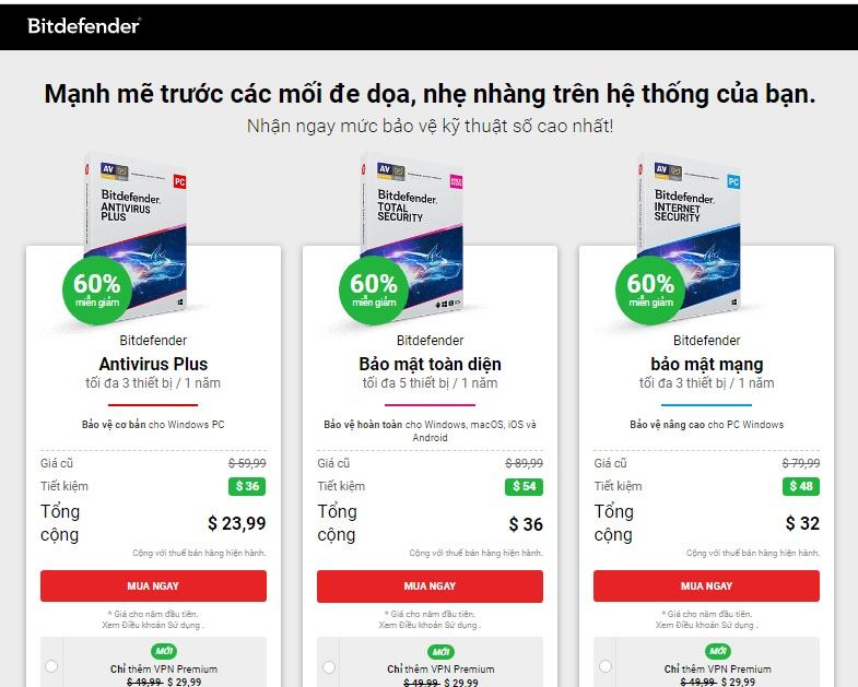 Phần mềm Bitdefender Total Security