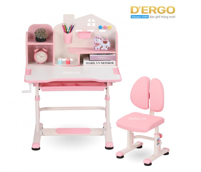 Bộ bàn ghế học chống gù chống cận iSmart D8S-Pro