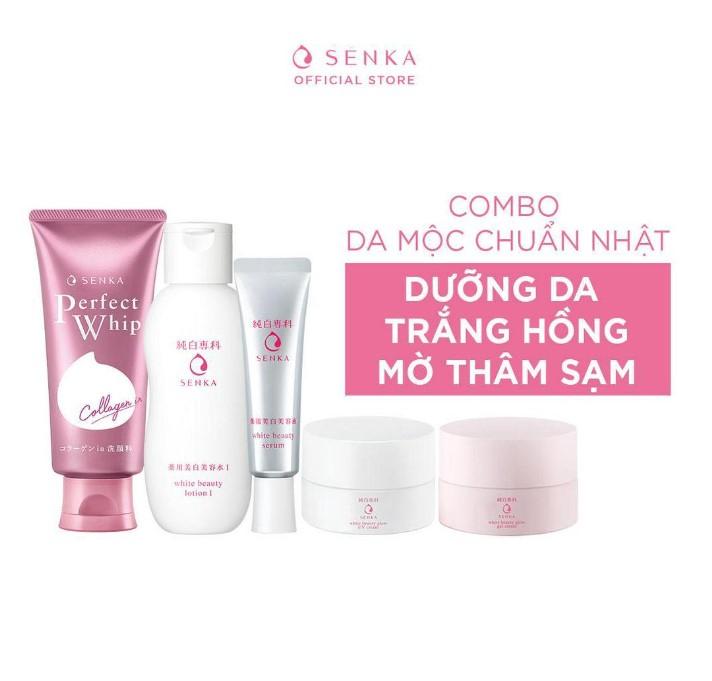 Bộ dưỡng da trắng hồng, ngăn lão hóa da Senka