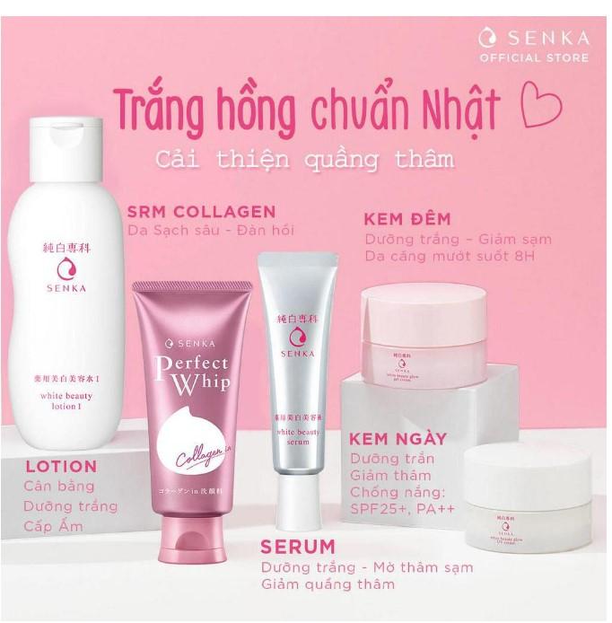 Bộ dưỡng da trắng hồng, ngăn lão hóa da Senka