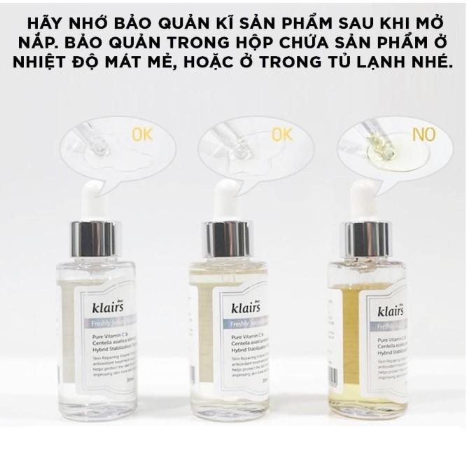 Tinh chất vitamin C giúp mờ thâm nám, trắng sáng da Klairs Freshly Juice Vitamin Drop Serum 35ml