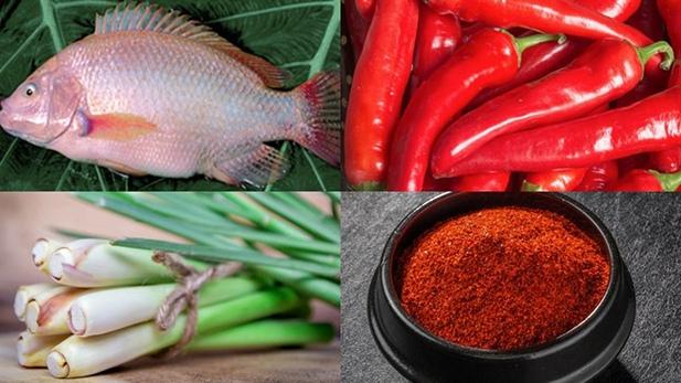 Cá Diêu Hồng chiên sả ớt