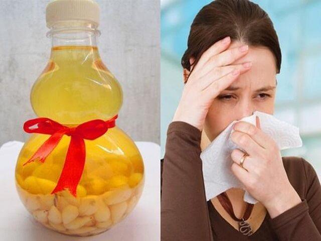 Chữa viêm xoang bằng rượu tỏi