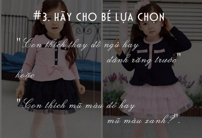 Cho bé lựa chọn