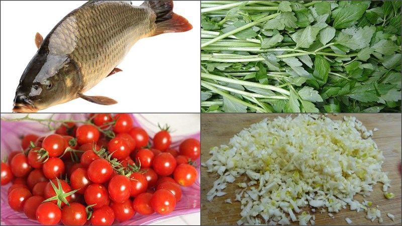 Canh cá chép rau cần