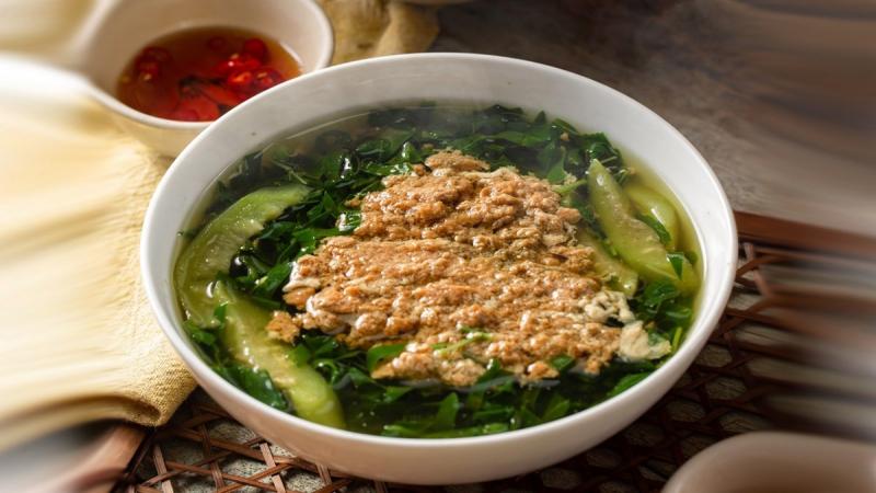 Canh rua mồng tơi rau đay