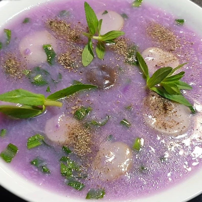 Canh khoai mỡ nấu nấm
