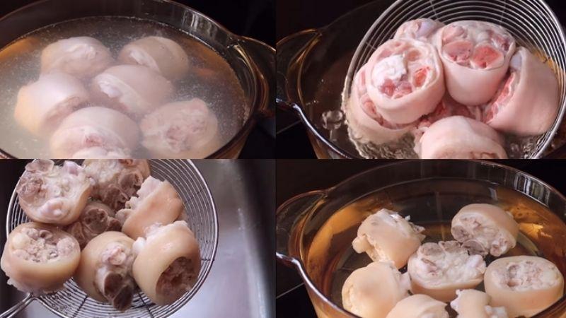 Chân giò hầm hạt sen