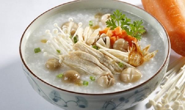 Cháo nấm kim châm