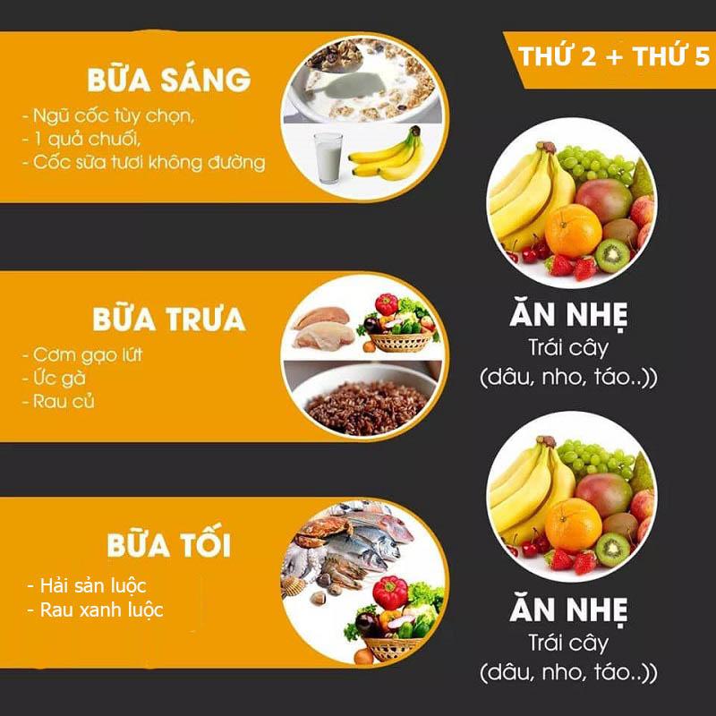 Chế độ dinh dưỡng hợp lý giúp giảm cân