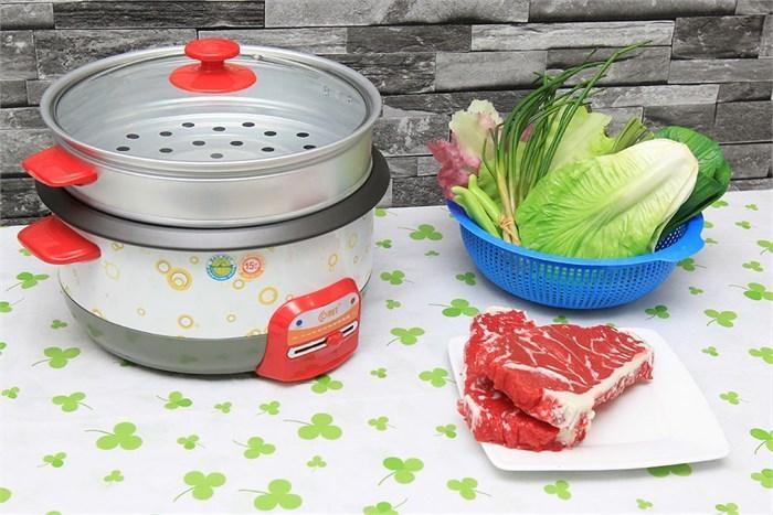 Nồi lẩu điện Comet CM7732 có xửng hấp đi kèm