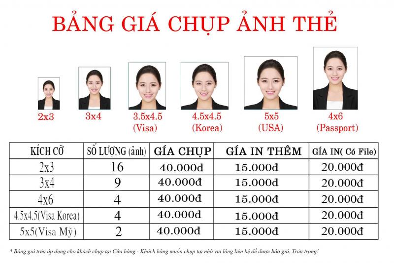 Chụp ảnh thẻ tại nhà khu vực Từ Liêm