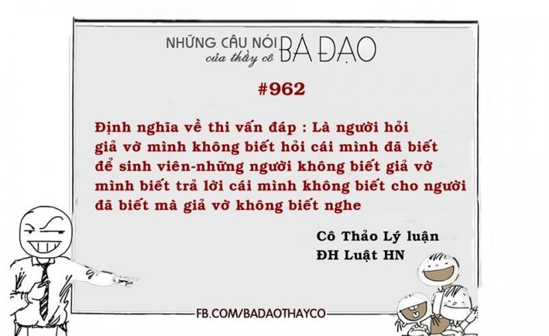 Những câu nói bá đạo của thầy cô