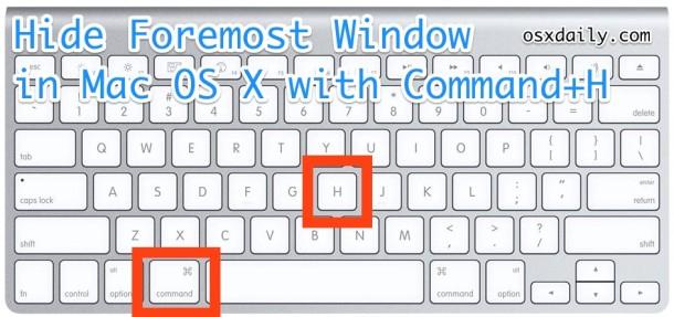 Ẩn nhanh ứng dụng với Command + Option + H hoặc Command + H