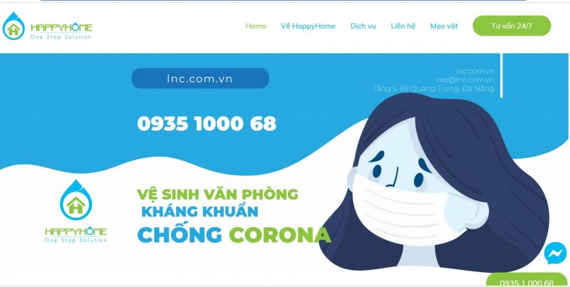 Giao diện chính của website