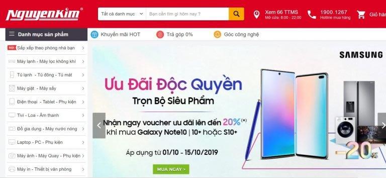 Trang web Nguyễn Kim