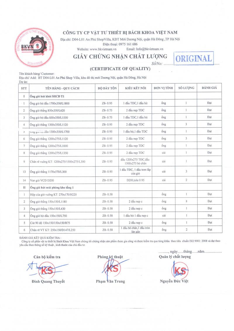 Công ty CP Vật Tư Thiết Bị Bách Khoa Việt Nam