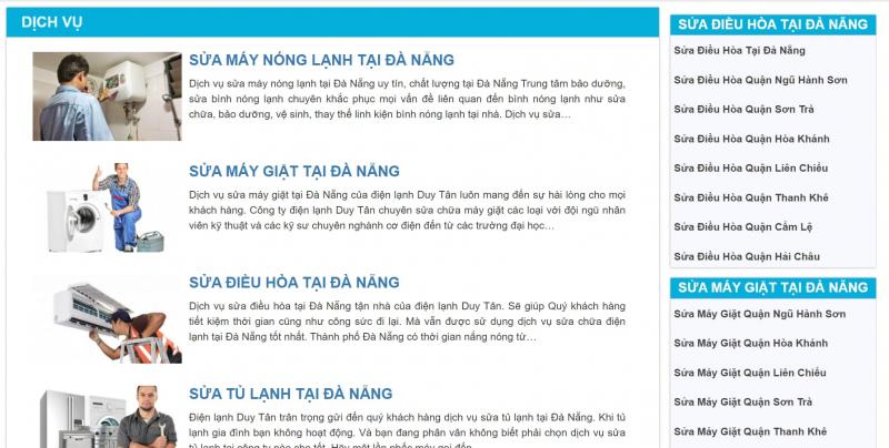 Các dịch vụ sửa chưa của công ty