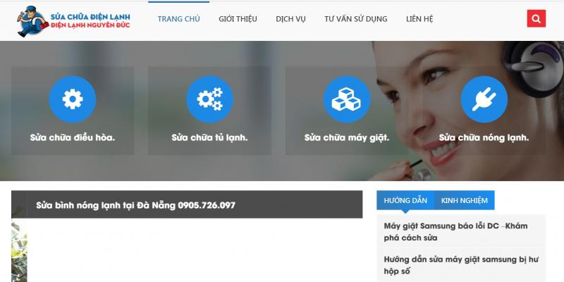 Giao diện chính website