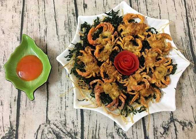 Cua đồng chiên lá lốt