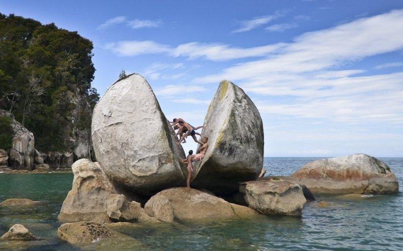 Split Apple Rock, New Zealand