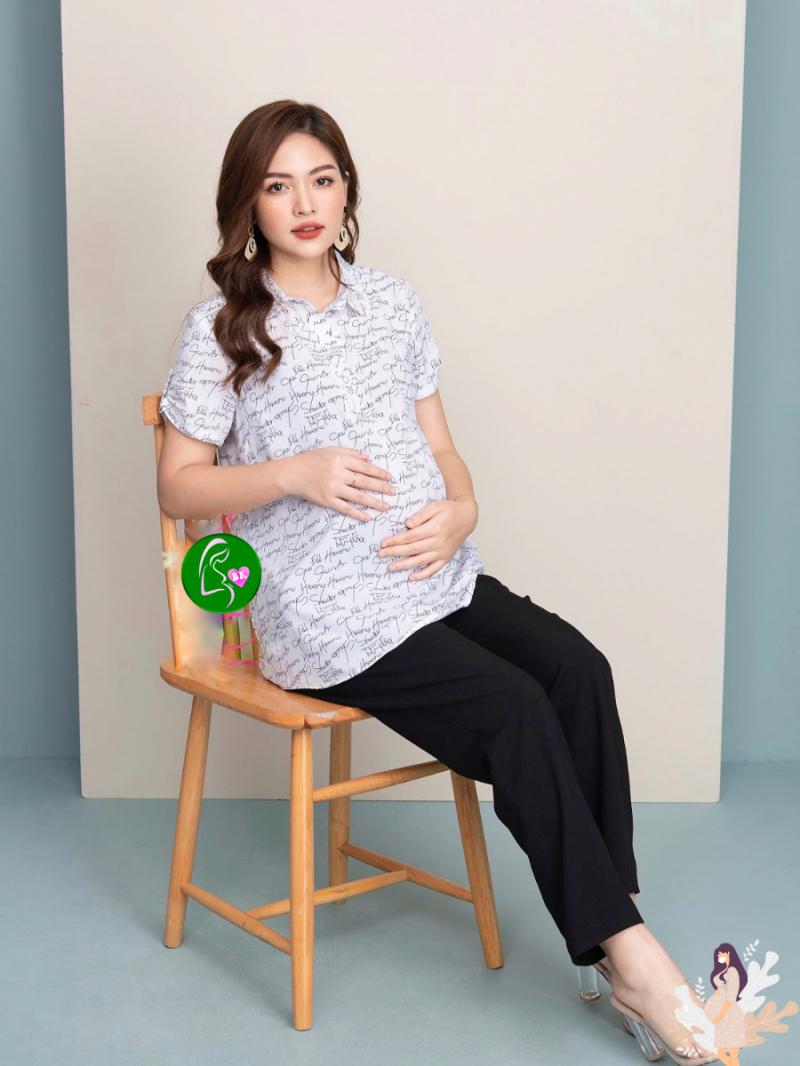 Đầm Bầu Thời Trang Bông Hồng