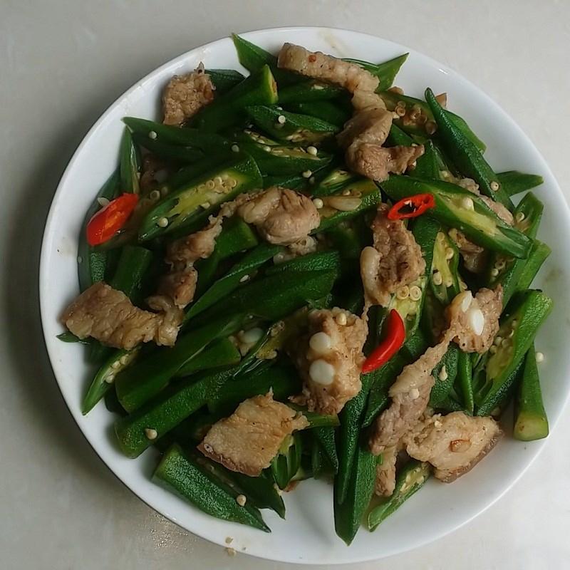 Đậu bắp xào thịt lợn