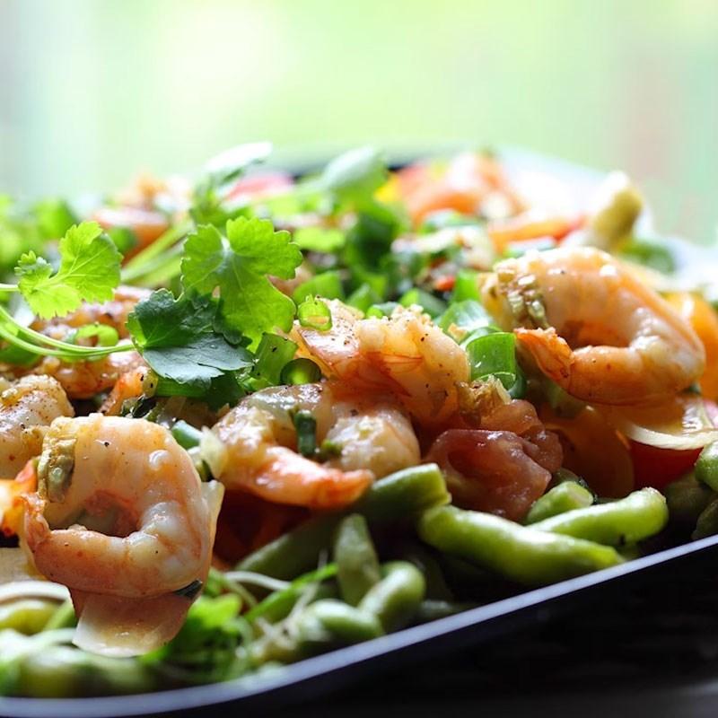 Đậu đũa xào tôm