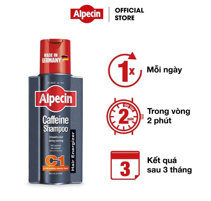 Dầu gội giúp tóc khỏe mạnh và chống rụng tóc cho nam Alpecin Caffeine C1