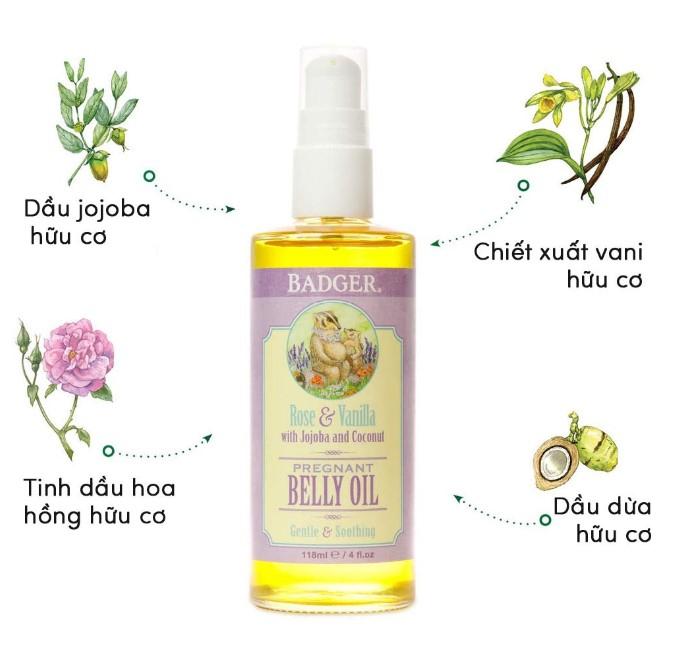 Dầu hữu cơ chống rạn Badger Organic Belly Oil