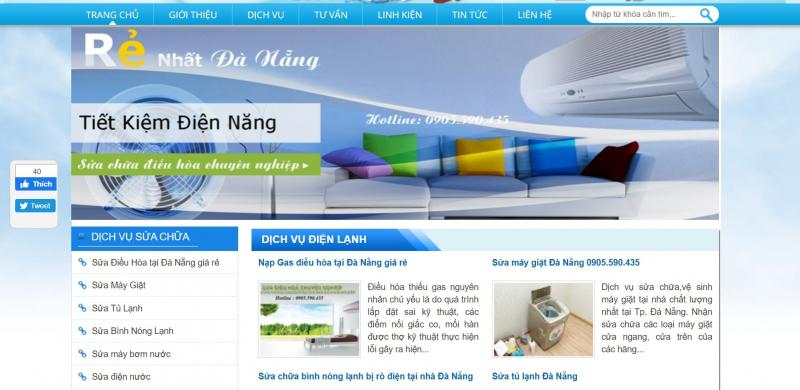 Giao diện chính website