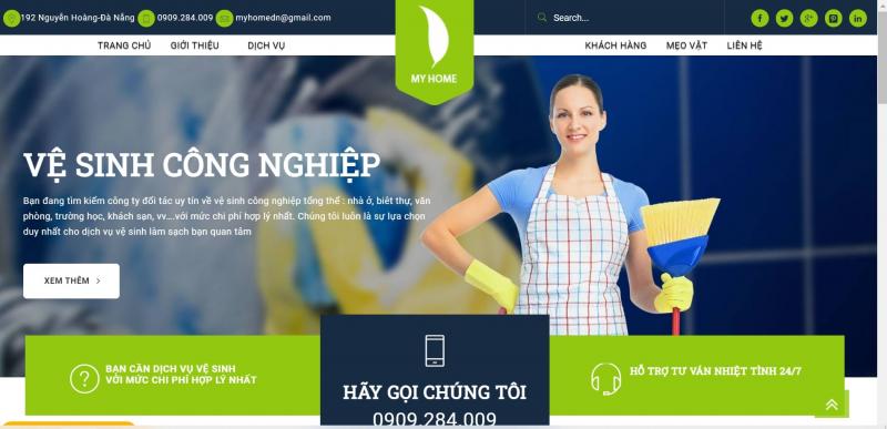 Giao diện chính của website